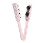 CAXUSD Peine Alisador para Mujer en Color Rosa, Cepillo Plegable de Plástico Forma en V, Mejora la Textura del Cabello y Es Adecuado para Uso Diario y Viajes
