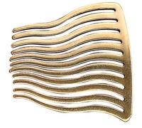 CAXUSD Peine de Latón Dorado Vintage para Peluquería Diseño de Ondas, Accesorio Delicado y Elegante para Boda y Banquete