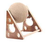 CAXUSD Pelota de Madera y Cuerda de Sisal Resistente a Garras Rascador Diseño Moderno y Chic para Gatos para Áreas de Juego Designadas