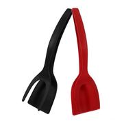 CAXUSD Pinzas de Espátula de Nailon 2 Piezas Pala Abatible para Tortilla y Cocina, Herramienta Resistente para Freír Alimentos y Voltear Fácilmente