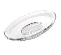 CAXUSD Platillo de Vidrio Transparente Resistente y No se Deforma Redondo Diseño Simple y Delicado para Café y Té Adecuado para Casas y Salas de Té Reutilizable