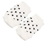 CAXUSD Protectores de Patas para Perros y Gatos, Calentadores Elásticos Blancos Puntos, Talla M, Cubiertas Antideslizantes y Resistentes al Agua para Articulaciones y Codos, 4 Unidades,