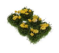 CAXUSD Racimos de Flores Artificiales Miniatura y Diseño Confiable 6 Piezas Amarillas Plástico Flexible para Dioramas y Maquetas de Tren para Decoración de Micropaisajes