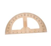 CAXUSD Regla De Madera para Enseñanza 44 Cm Gran Tamaño Semicírculo Medidor De Ángulos Auxiliar Didáctico para Aula Profesores