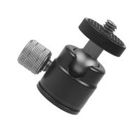 CAXUSD Rótula De Trípode De Aleación De Aluminio Mini 1/4 Adaptador De Cámara Giratorio 360° para Uso Profesional Portátil Presentaciones y Fotografía Exteriores Color Metálico