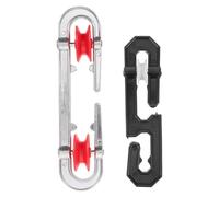 CAXUSD Separador de Tendedero Forma de S de Plástico y Aluminio 2 Piezas Sistema de Polea para Cuerda Divisor para Secado Jardines y Patios Resistente y Ligero y Optimiza