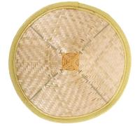 CAXUSD Sombrero de Bambú Cónico Japonés 30 Cm Diámetro, Color Natural, Accesorio Cosplay Samurái para Fiesta y Actuación Escénica, Sombrero Oriental Tradicional Color Aleatorio