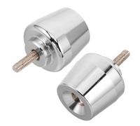 CAXUSD Tapones de Extremo de Manillar de Motocicleta, Tapas de Manillar de Metal Plata, contrapesos M6, fácil Mantenimiento, Reduce vibración, para Motocicleta y Scooter