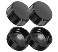CAXUSD Tapones de Rosca de Plástico Negro Pack de 4 Unidades Cierre Hermético y Ajuste Apretado Redondos para Botellas de Vidrio para Botellas de Cerveza