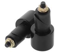 CAXUSD Tapones Finales de Hierro Sólido para Manillar de Motocicleta, Diseño Compatible, Par de Accesorios para Moto Todoterreno Negro
