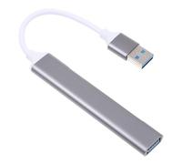 CAXUSD USB Hub De Aluminio Puertos Concentrador USB Portátil para Pc Splitter Múltiple De Datos Accesorio De Computadora y Compacto