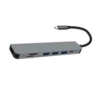 CAXUSD USB Hub Tipo Docking Station Conversor De Video Adaptador Multifuncional para Laptop Tablet y Teléfono Carga Rápida PD De Soporte De Velocidad De Transmisión