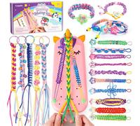 Caydo 2-in-1 Friendship Bracelet Making Kit for Girls, Bracelet & Keychain Braiding Making Kit for Art and Craft Toys, String Bracelet Making Kit for Gifts, DIY Keychain and Bracelet Maker Toys Set