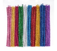 Caydo 200 limpiadores de tuberías con purpurina para proyectos creativos de arte y manualidades