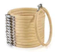 Caydo - Juego de bastidores redondos de bambú al por mayor para bordar, coser, tejer o hacer manualidades (12 unidades, 13 cm)