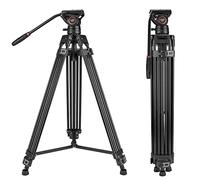 Cayer BF30L Trípode de Vídeo con Cabeza Fluida, 73" Trípode de Alta Resistencia con Cabeza Fluida de 360 Grados y Placa de Liberación Rápida para DSLR, Videocámaras, Cámaras, 17.6 lbs playload