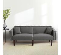 Cayipng Sofá Cama 2 en 1, Futón Cama Confortable con función de Dormir, Sofá Convertible con Respaldo Ajustable y Apoyabrazos, 2 Almohadas para Sala de Estar, sofá Cama