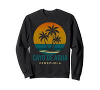 Cayo De Agua Venezuela Venezolano Retro Sunset Design Sudadera
