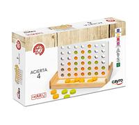 Cayro - Acierta 4 - + 7 Años - Modelo Vertical de 4 en Raya - Juego de Mesa para Niños y Adultos - Fichas Verdes y Narankas - Ideal para 2 Jugadores