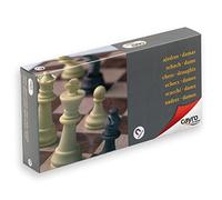 Cayro - Ajedrez y Damas - + 7 Años - Superficie Magnética - Doble Juego Educativo de Mesa - Niños y Adultos - Tablero Plegable para Guardar Las Piezas