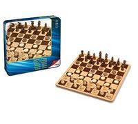 Cayro - Ajedrez Y Damas De Madera Metal Box - Juego De Observación Y Lógica - Desarrollo De Habilidades Cognitivas - Inteligencias Múltiples Potenciadas - Caja Metálica para Guardar Las Piezas