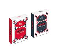 Cayro - Baraja de Cartas de Póker - + 16 Años - con Deslizamiento Excelente - Ideal para Juegos Clásicos de Mesa - 100% Plástico - Color Rojo y Negro