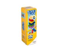 Cayro - Block & Block Metal Box - Juego de Habilidad, Pulso Firme y Decisión - Estructura de Colores - Apila Bloques - + 2 Jugadores