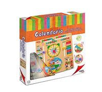 Cayro - Calendario Aprendizaje Madera Multidioma - Multicolor - Aprende Los Días, Meses Y Estaciones - Hecho De Madera Multilingüe - Diseño Divertido y Educativo