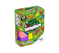 Cayro - Click Clack Tangram - Juego Educativo de Madera con Piezas Multicolor Creativas - CREA Figuras - 54 Retos - De 5-99 Años - 1 Jugador