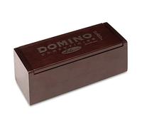 Cayro - Dominó - + 6 Años - Modelo de Competición - con Caja Deluxe de Madera Oscura - Juego Clásico de Mesa - Niños y Adultos - Ideal 2 a 4 Jugadores