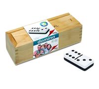 Cayro - Dominó XXL - + 6 Años - Juego de Mesa Niños y Adultos - Fichas de Gran Tamaño - Juego de Dominó Clásico - con Caja de Madera para Guardar Las Fichas - de 2 a 4 Jugadores
