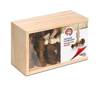 Cayro - Fichas de Ajedrez - + 7 Años - Fichas Plomadas y Caja de Madera - Accesorio para Juego de Mesa - Niños y Adultos - con 16 Piezas - 2 Jugadores