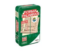 Cayro - Formapalabras Travel Metal Box - Juego Educativo de Madera Portatil - Forma Palabras - Juego de Mesa - Refuerza el Vocabulario - 2 a 4 Jugadores