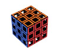 Cayro- Hollow Cube Puzzle, Color Cranberry (CAYR5079)