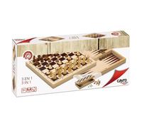 Cayro - Juego de Mesa de Ajedrez, Damas y Backgammon en Madera - Estrategia y Calidez en un Solo Juego