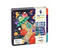 Cayro Juego Mi Primer Rummikub (Rummiclasic) en Caja de Metal con Tablero/Tapiz Lavable 32x42 cm, Fichas, Atriles y Bolsa de Tela para +4 Años
