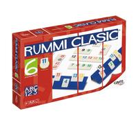Cayro - Rummi - + 8 Años - Modelo Clásico - Juegos Divertido de Mesa para Niños y Adultos - 159 Piezas, 1 Bolsa de Tela y 6 Soportes - 2 a 6 Jugadores