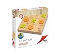 Cayro - Tic TAC Toe - + 6 Años - Modelo de Madera - Juego de Mesa para Niños y Adultos - 3 en Raya Decorativo - Fichas Verdes y Naranjas - 2 Jugadores