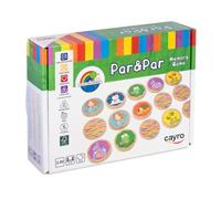 Cayro - Par y Par - Encuentra Las Parejas - Juego de Memoria para Niños - 20 Piezas de Madera - De 2-4 Jugadores