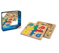 Cayro - Parchís - Oca De Madera Multicolor - Caja De Metal - 27X27Cm - Juego De