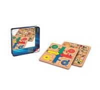 Cayro - Parchís - Oca De Madera Multicolor - Caja De Metal - 27X27Cm - Juego De Mesa Familiar - Divertido para Todas Las Edades - Incluye Dados Y Fichas