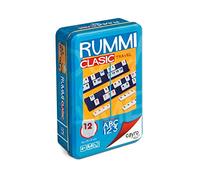 Cayro - Rummi - + 8 Años - Modelo Clásico - Juego Divertido de Mesa - para Niños y Adultos - Edición de Viaje en Caja Metálica - Ideal 2 a 4 Jugadores