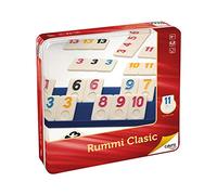 Cayro - Rummi - + 8 Años - Modelo Clásico - Juegos Divertido de Mesa para Niños y Adultos - 106 Piezas, 1 Bolsa de Tela y 4 Soportes - 2 a 4 Jugadores