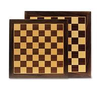 Cayro - Tablero Ajedrez - Madera Oscura - Tamaño de 40 x 40 cm - Calidad Artesanal - Acabado Impecable - Diseño Elegante - Resistente y Duradero Hecho a Mano