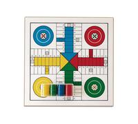 Cayro - Tablero Parchís y Oca - Tablero de Madera - Juego de Mesa Familiar - Fácil de Transportar - Diversión Garantizada