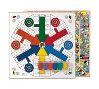 Cayro – Tablero Parchís y Oca de madera 40 x 40, diseño clásico y elegante, juego tradicional