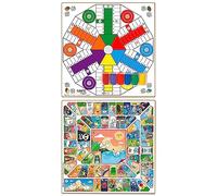 Cayro – Tablero Parchís y Oca de madera 40 x 40, diseño clásico y elegante, juego tradicional