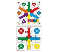 Cayro - Tablero Parchís para 4 y 6 Jugadores - Tablero de Madera - Juego de Mesa Familiar - Juego Tradicional - Duradero y Fácil de Transportar - Diversión Garantizada