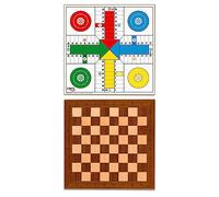 Cayro - Tablero Parchís y Ajedrez - De Madera - Tamaño 40 x 40 - Diseño Clásico y Elegante - Juego Tradicional - Desarrollo Cognitivo - Diseño Elegante y Duradero