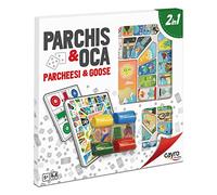 Cayro - Tablero Parchís y Oca 2 en 1 - Juego de Mesa Familiar - Juego Tradicional - Duradero y Fácil de Transportar - Diversión Garantizada